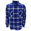 Custom Logo Mens Winter Retro Flannel Checked Shirt